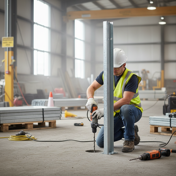 Premium 1160mm Z Section Armco Barrier Post - Galvanised Steel for Cost-Effective Crash Protection