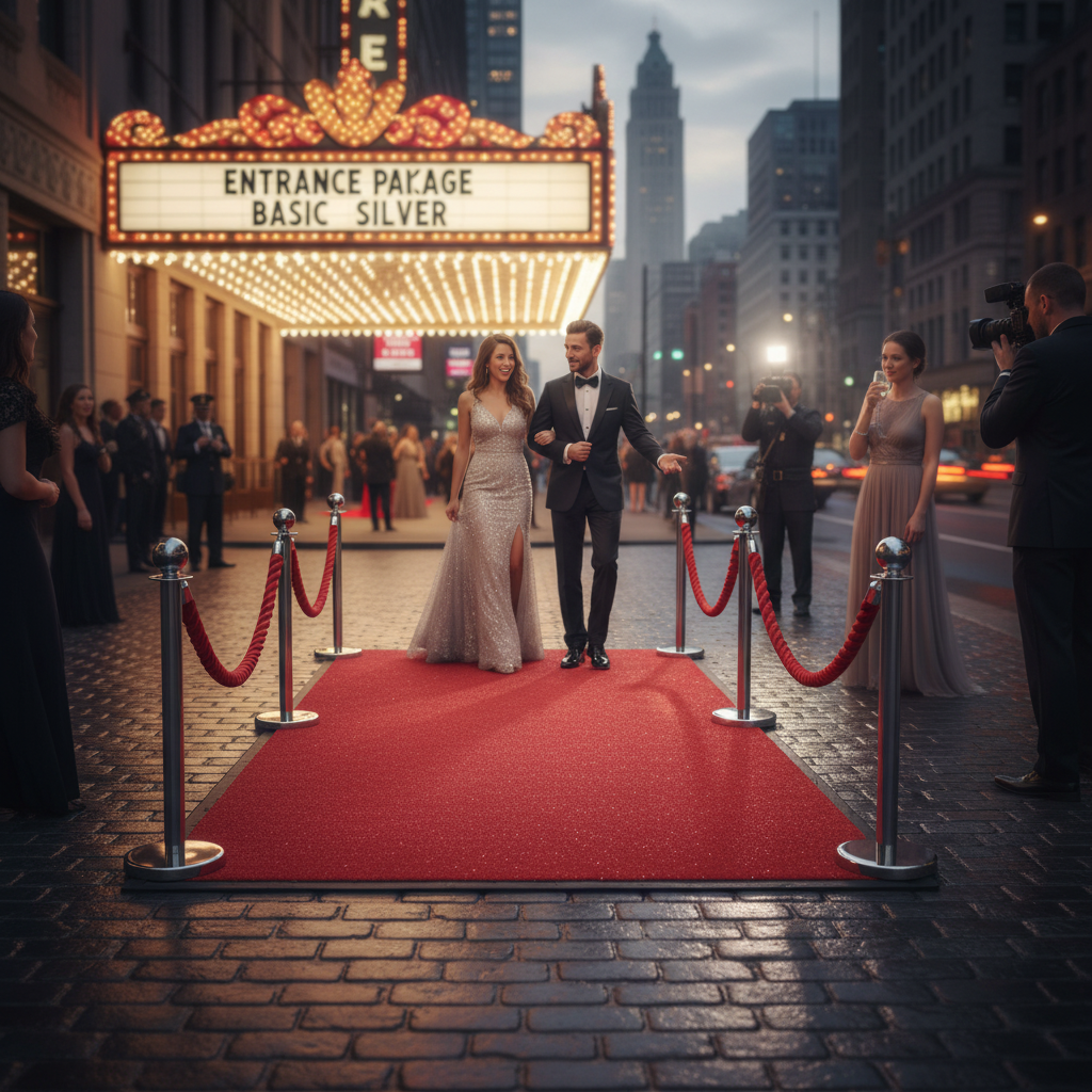 Premium Entrance Package with Carpet, Stanchions and Ropes for Retail Spaces - High-Quality Professional Grade for Industrial and Commercial Applic...