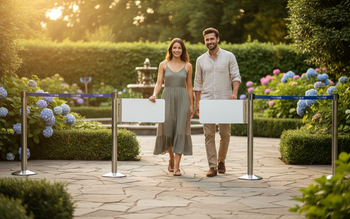 Premium Dual Swing Gate System with Magnetic Base Posts for High-Traffic Areas and Easy Installation