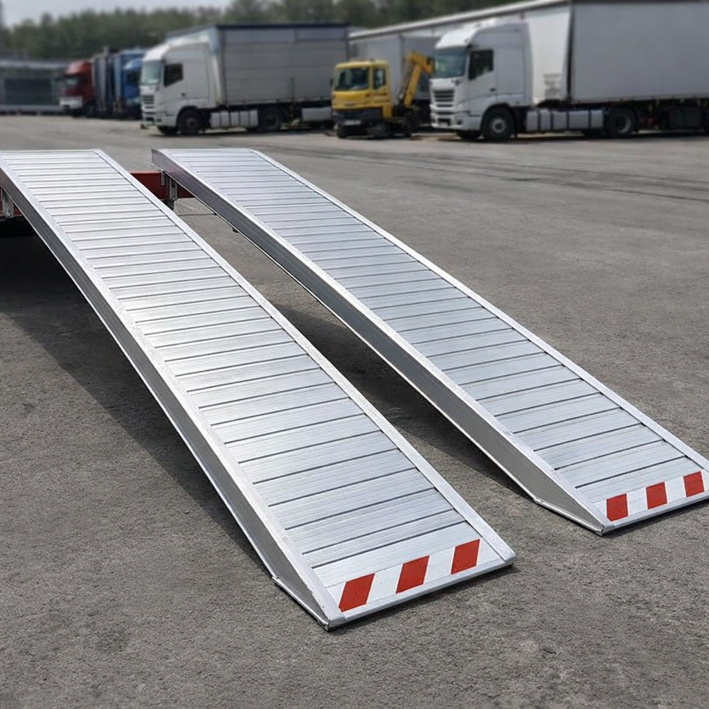 Extra Wide Aluminium Loading Ramps – 4500mm x 400mm – 1800kg Capacity – Plant & Mini Digger