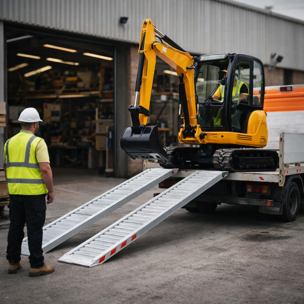 Aluminium Loading Ramps – 2500x400mm – 7000kg Capacity – Industrial Use