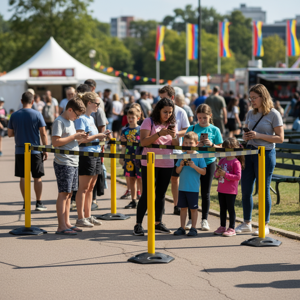 Premium Receiver Post for Belt Stanchions - Outdoor Use with Durable Construction and Versatile Applications