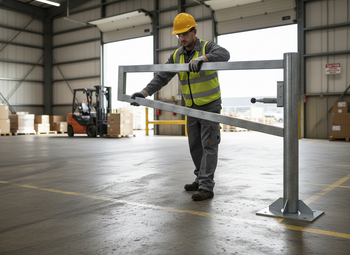 Premium Swiveling Gate with Automatic Pin Latch, Hot-Dip Galvanized Steel Construction for Secure Access Control