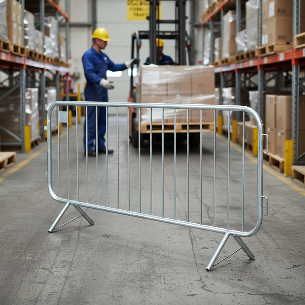 Premium Fixed Leg Crowd Control Barrier 2.3m - Heavy Duty Steel Construction for Events, Festivals, and Safety Perimeters | B
