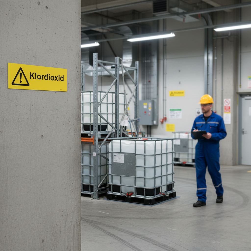 Clo2 Warning Professional Chlorine Dioxide Warning Sign - Multiple Materials, Sizes