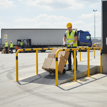 Professional Heavy Duty Barrier Hoop for Ramps - Durable Hot-Dip Galvanized and Powder-Coated Safety Solution
