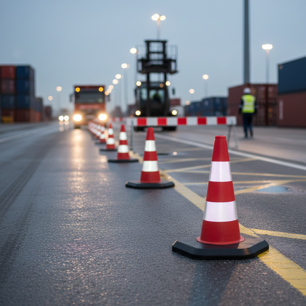 Premium 50 cm PVC Traffic Cone with Double Reflective Bands for High Visibility and Safety