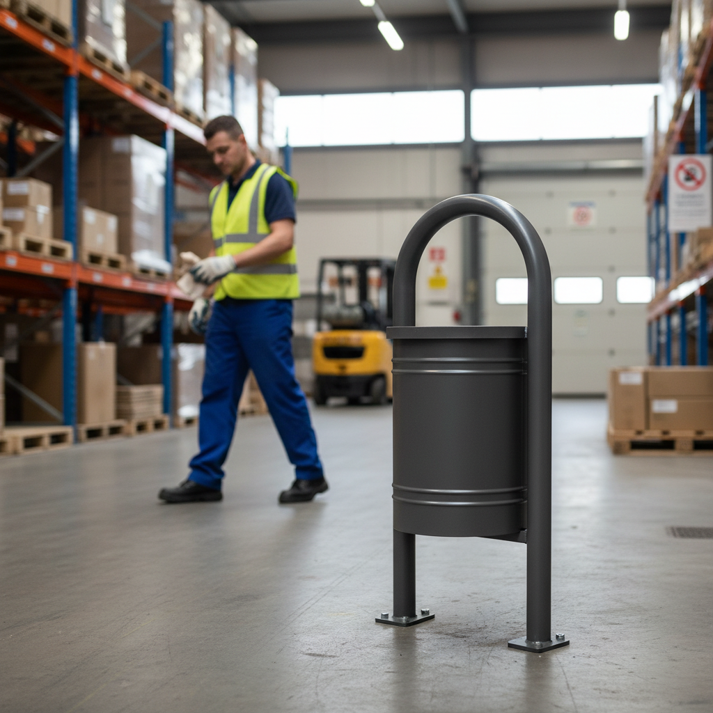 Premium Outdoor Litter Bin 40L with Easy Emptying Mechanism for Low Footfall Areas | Barriers Co
