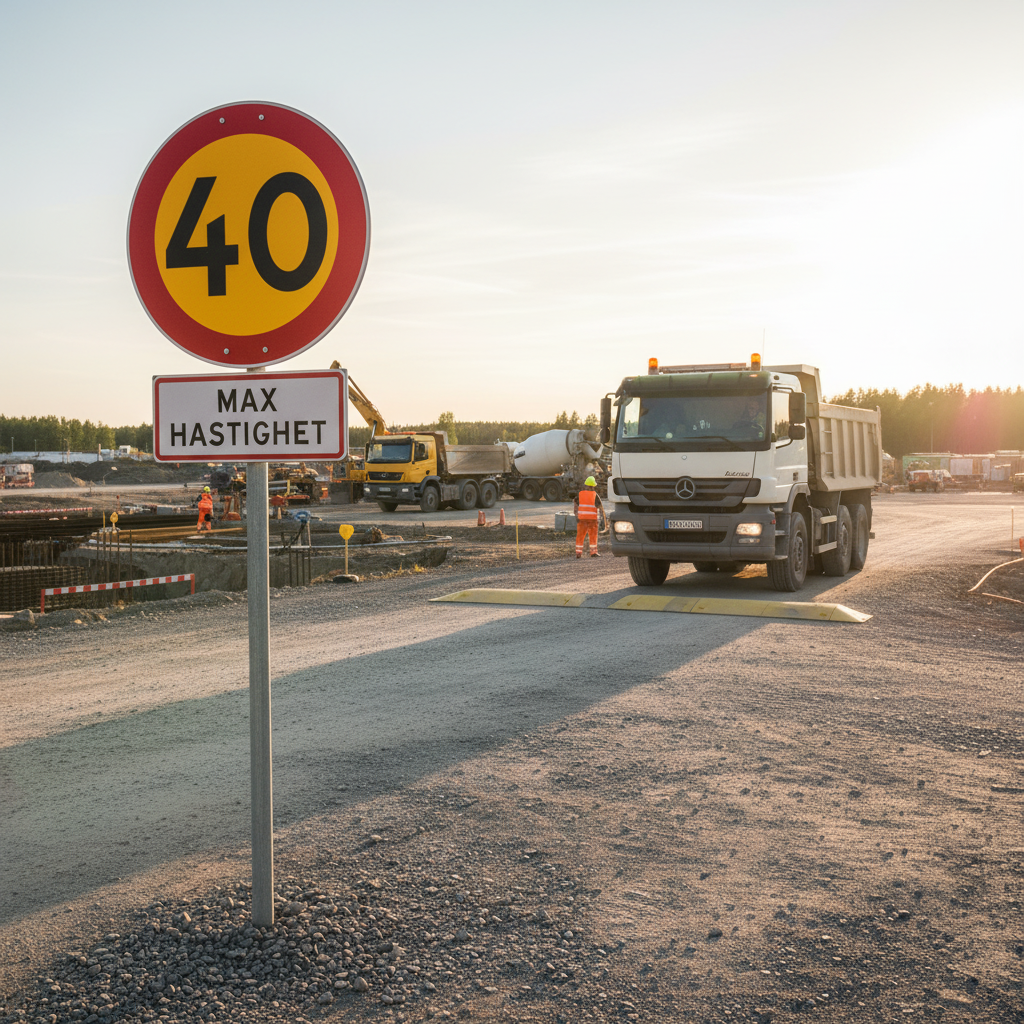 Premium Prohibition Sign - Maximum Speed 40 km/h - Ø 600 mm - Durable Design for Effective Traffic Management