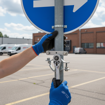 Professional Mounting Clamps for Traffic Signs on Poles - Durable and Reliable Installation Solution