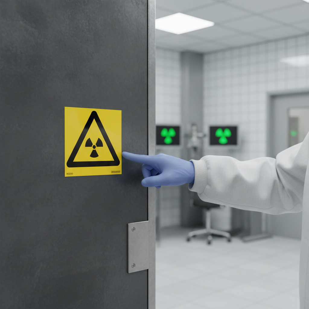 Premium Warning Sign for Radioactive Materials - Self-Adhesive Decal, Rigid Plastic, Magnet, and Aluminum Options Available