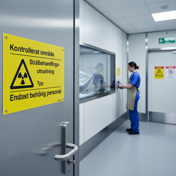 Premium Warning Sign for Radiation Treatment Equipment - Durable Materials with Easy Installation Options