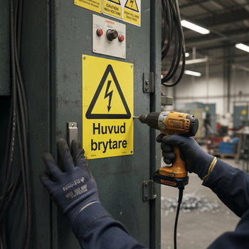 Premium Warning Sign for Main Switch - Durable Materials, Multiple Sizes for Effective Safety and Clear Communication