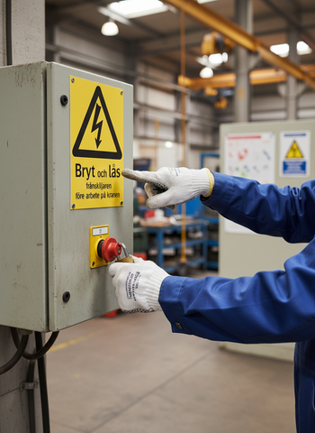 Premium Warning Sign for Crane Operation - Self-Adhesive, Plastic, Magnet, and Aluminum Options Available