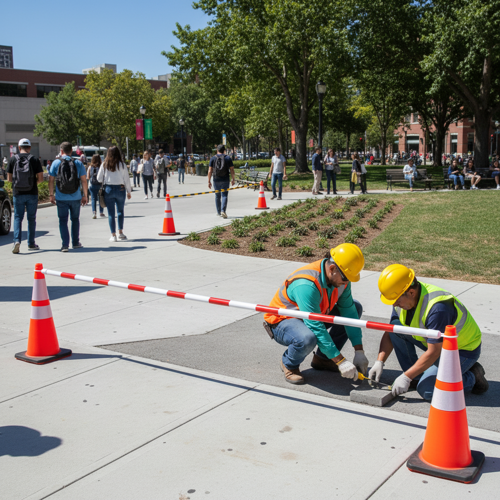 Premium Economy Retractable Cone Barrier in Multiple Colors for Effective Area Cordon Off - side view | Barriers Co