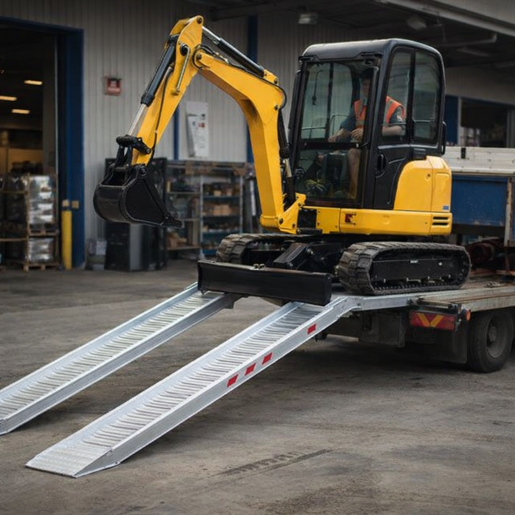 Aluminium Loading Ramps – 4000mm x 400mm – 4155kg – Plant & Digger Use