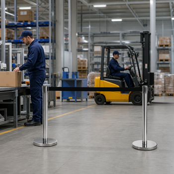 Eco Belt Stanchion Set for Event Management (Pack of 2)
