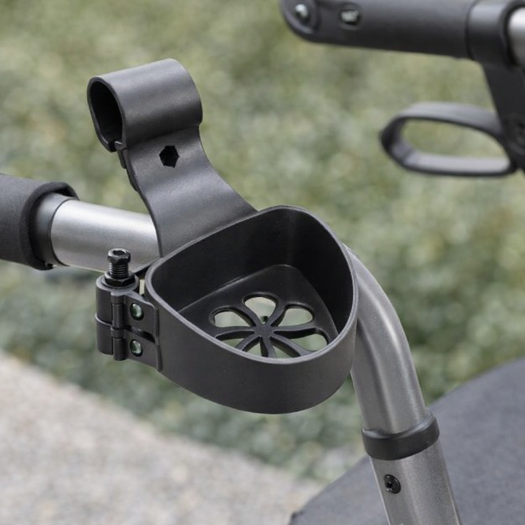 Walking Stick Holder – Universal Fit – Secure Mounting – Rollator Accessory