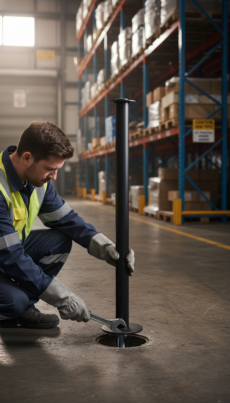 Premium Removable Post & Rope Barrier System for Queue Management with Flush Cap and Easy Socket Installation