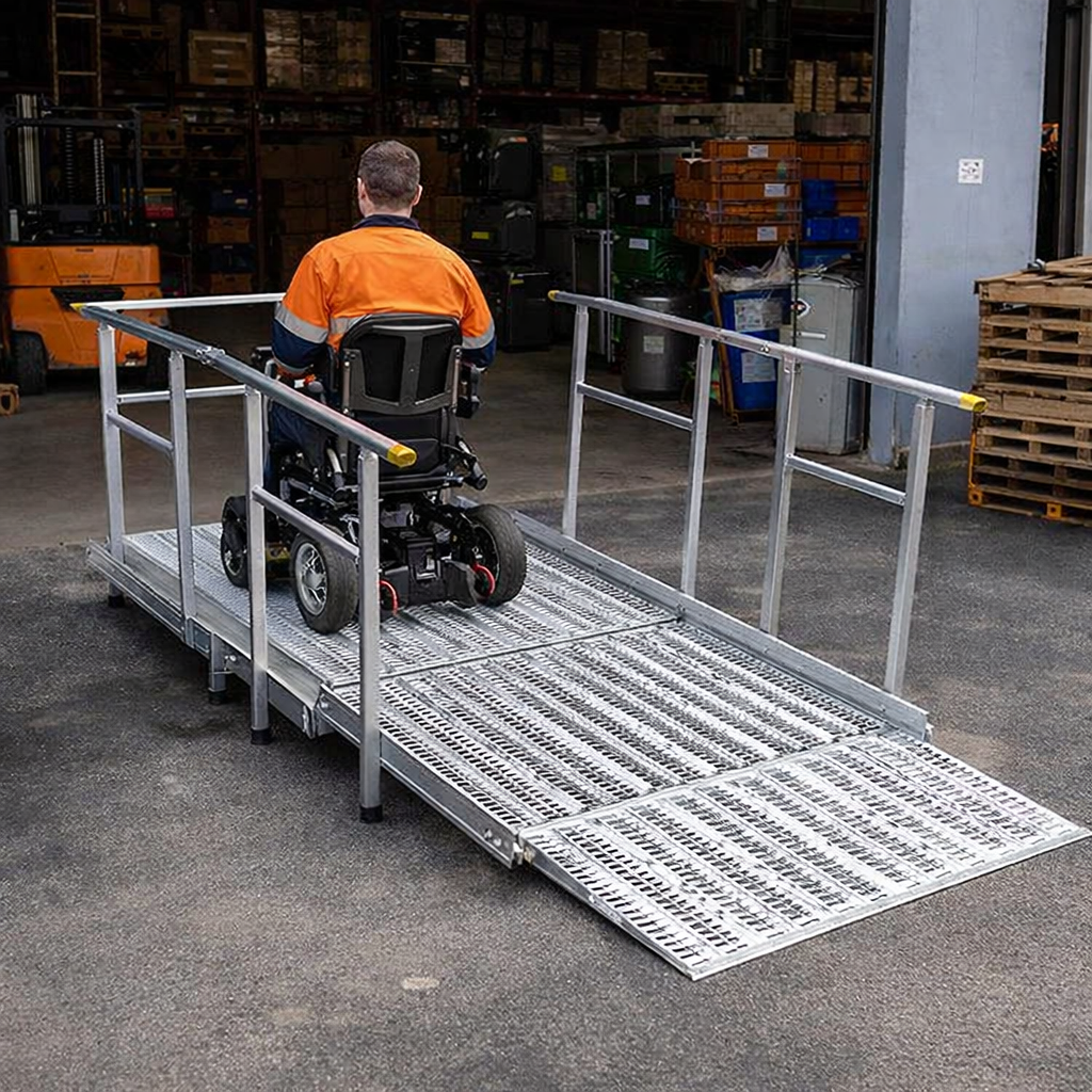 Aluminium Modular Ramp Kit – 900mm x 1500mm – Handrails – Wheelchair Access