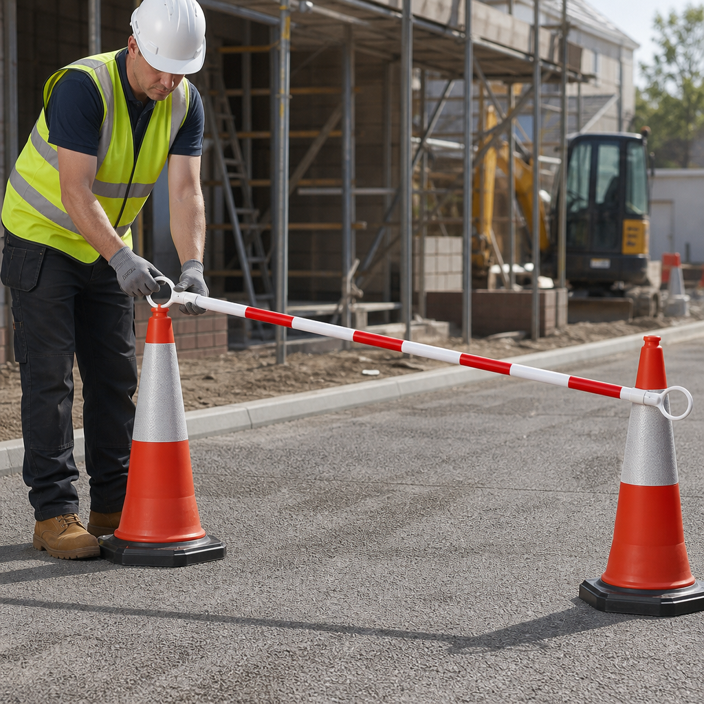 Economy Retractable Cone Barrier for Construction Sites