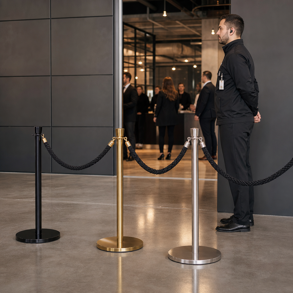 Premium Post and Rope Barrier for Event Management