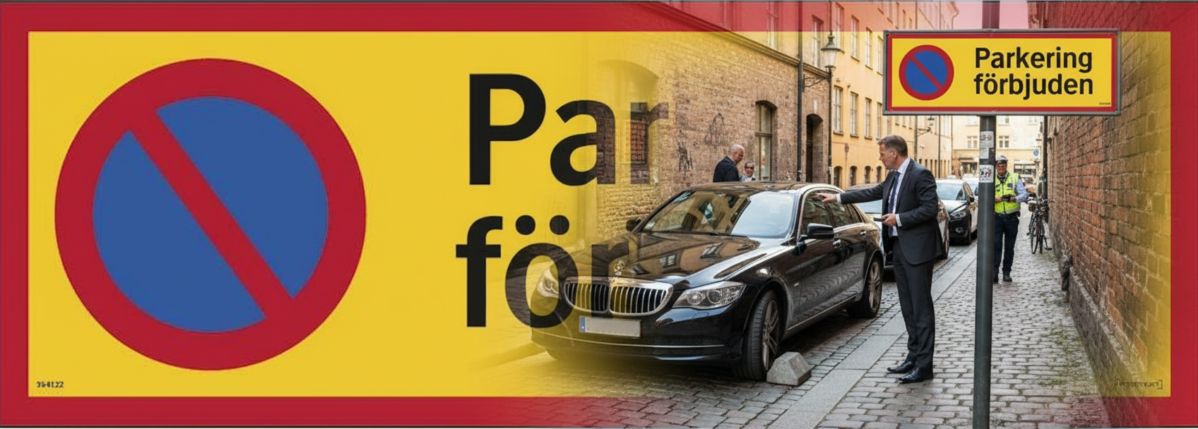 Premium Heavy Duty No Parking Sign - Aluminum Construction, Indoor and Outdoor Use, 500mm x 200mm