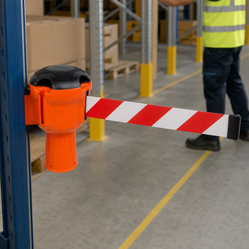 Retractable Barrier with 9m High Visibility Tape for Safety Management