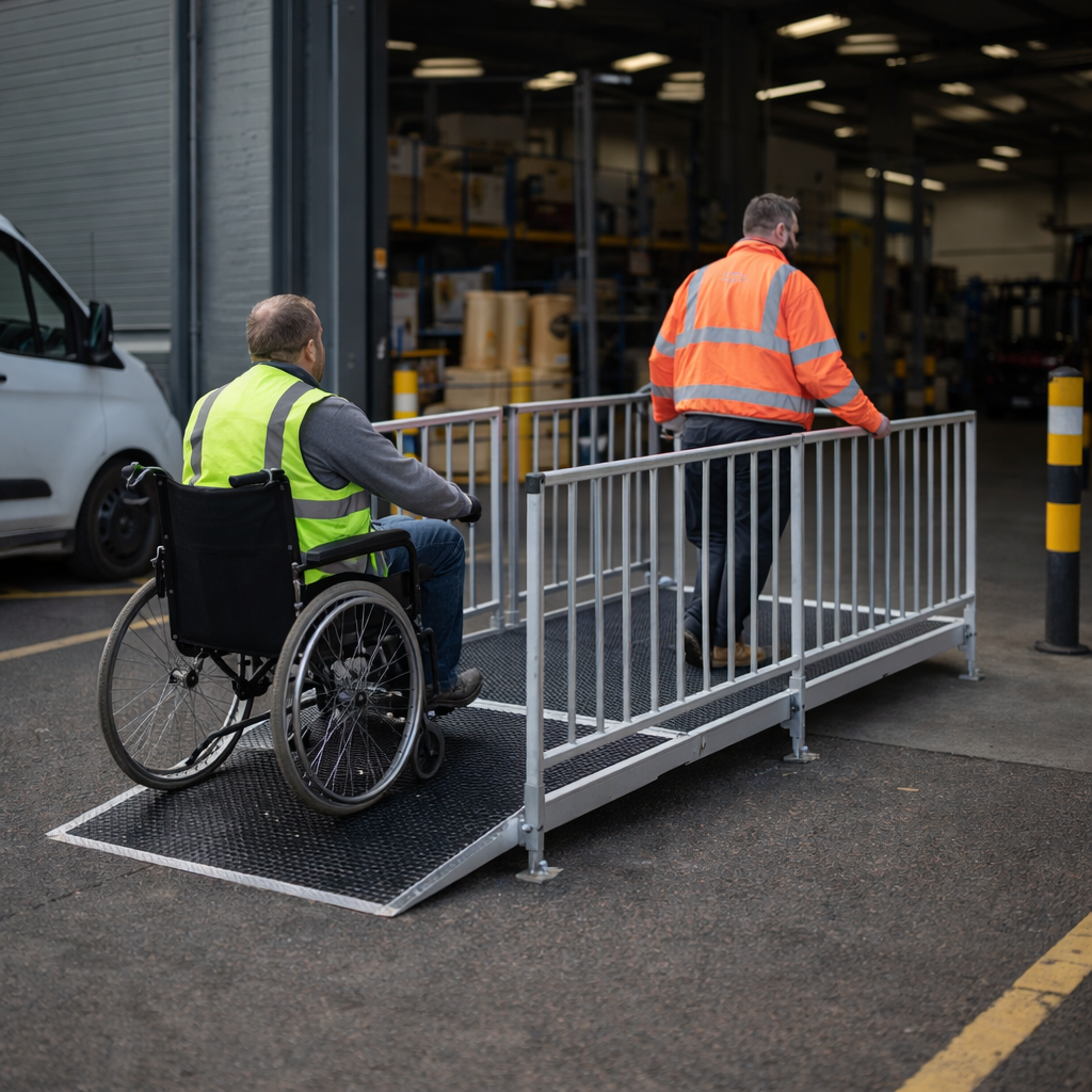 Modular Ramp Kit with Platform – 1500mm x 1360mm – Anti-Slip Surface – Wheelchair Access