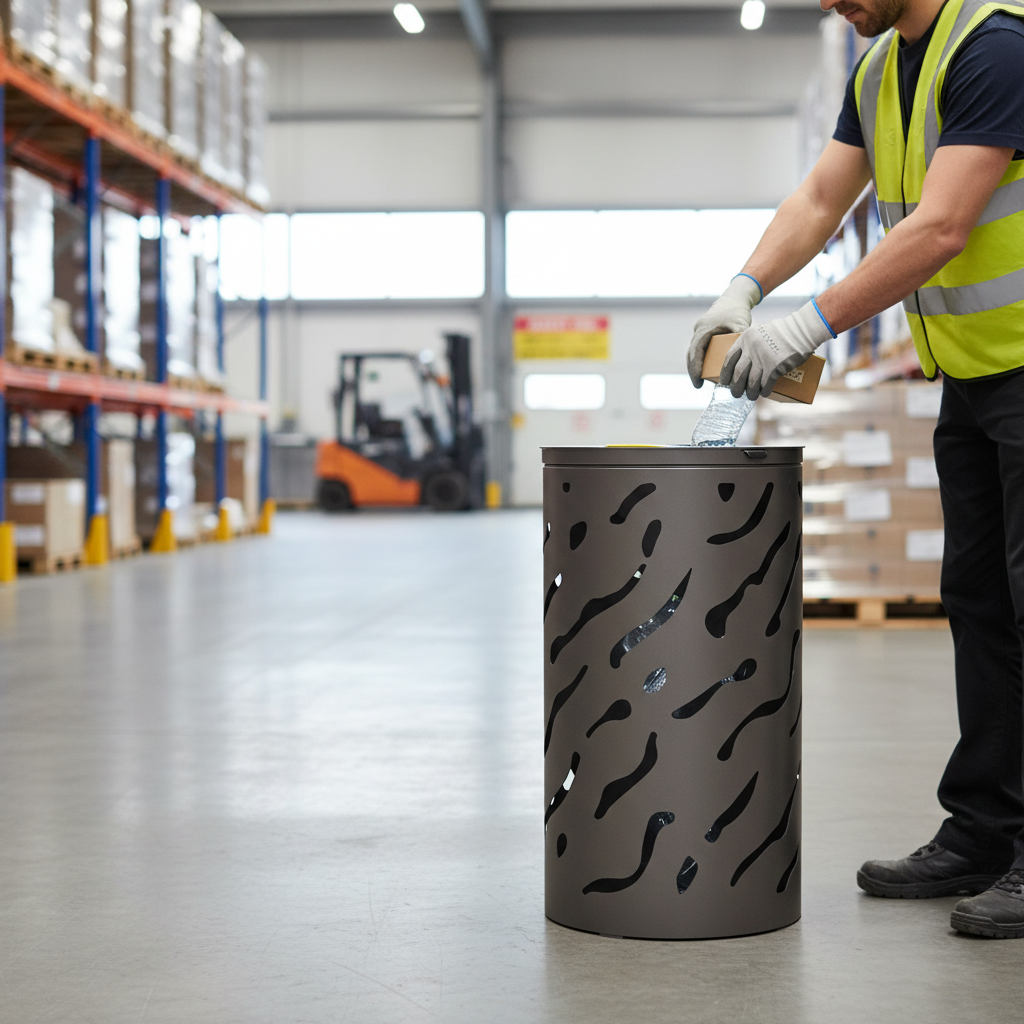 Premium Dual-Compartment Circular Recycling Bin 2 x 60L for Efficient Waste Management | Barriers Co