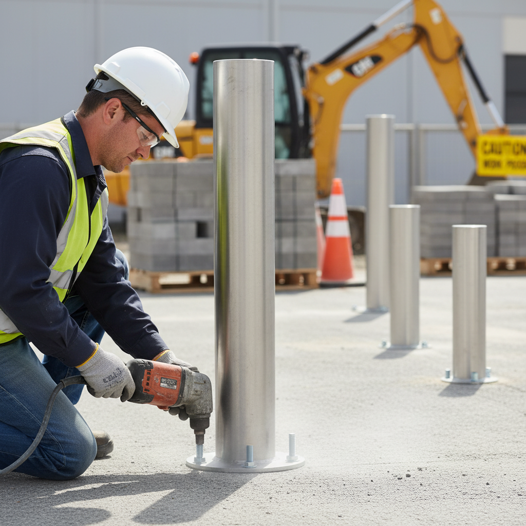 Premium Commercial-Grade Stainless Steel Bollard with Removable Locking Options and Multiple Size Variants for Pedestrian Safety
