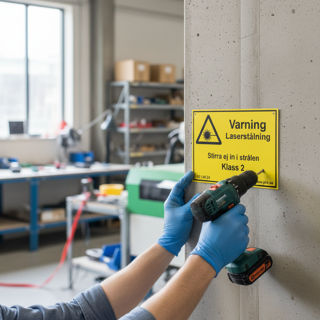 Premium Warning Sign for Laser Radiation Class 2 - Durable PVC, Self-Adhesive, Magnetic & Aluminum Options Available