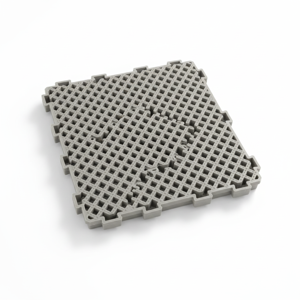 Premium PVC Anti-Slip Matting Tile - Grey - Professional Studio Photo