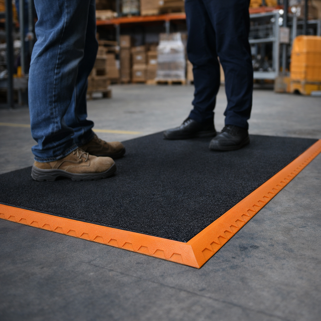 Anti-Fatigue Mat – 152 cm Orange – Nitrile Rubber – Industrial Use