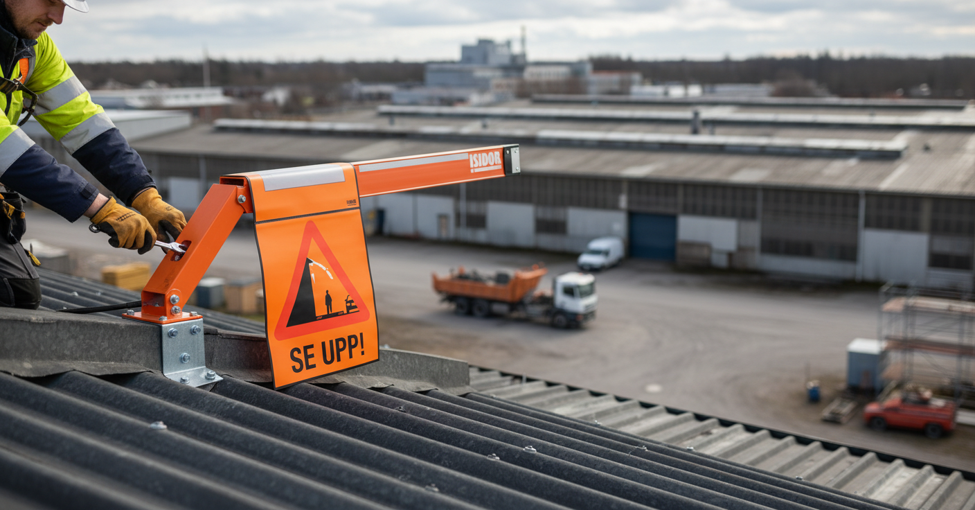 Premium Short Traffic Barrier with Flag for Safe Pedestrian Guidance in Limited Spaces