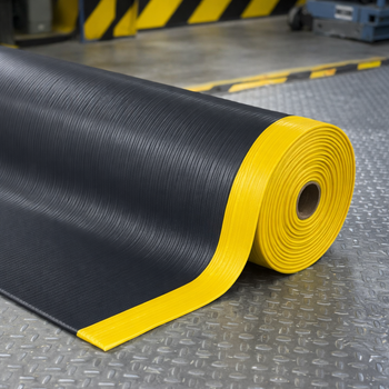 Anti-Fatigue Mat – Black & Yellow – 9.4mm Thick – Light Duty