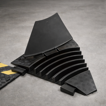 Cable Protector – Black – 45 Degree Curve – Indoor/Outdoor Use