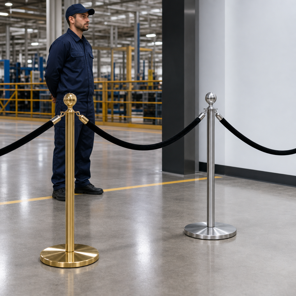 Post with Ball Top for Event Spaces