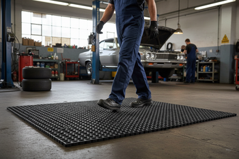 Premium Anti-Slip Rubber Mat with Interlocking Design for Wet and Dry Environments, Durable Natural Rubber Construction