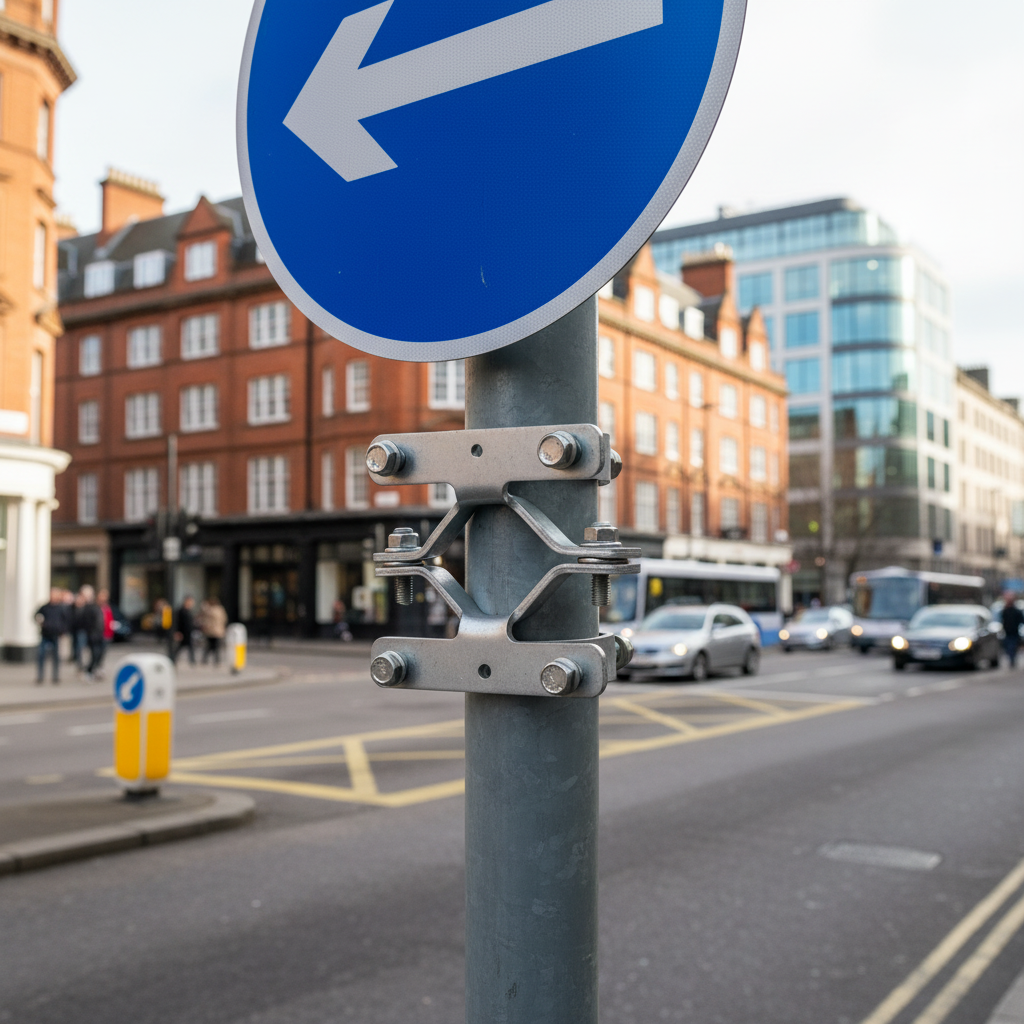 Professional Mounting Clamps for Traffic Signs on Poles - Durable and Reliable Installation Solution