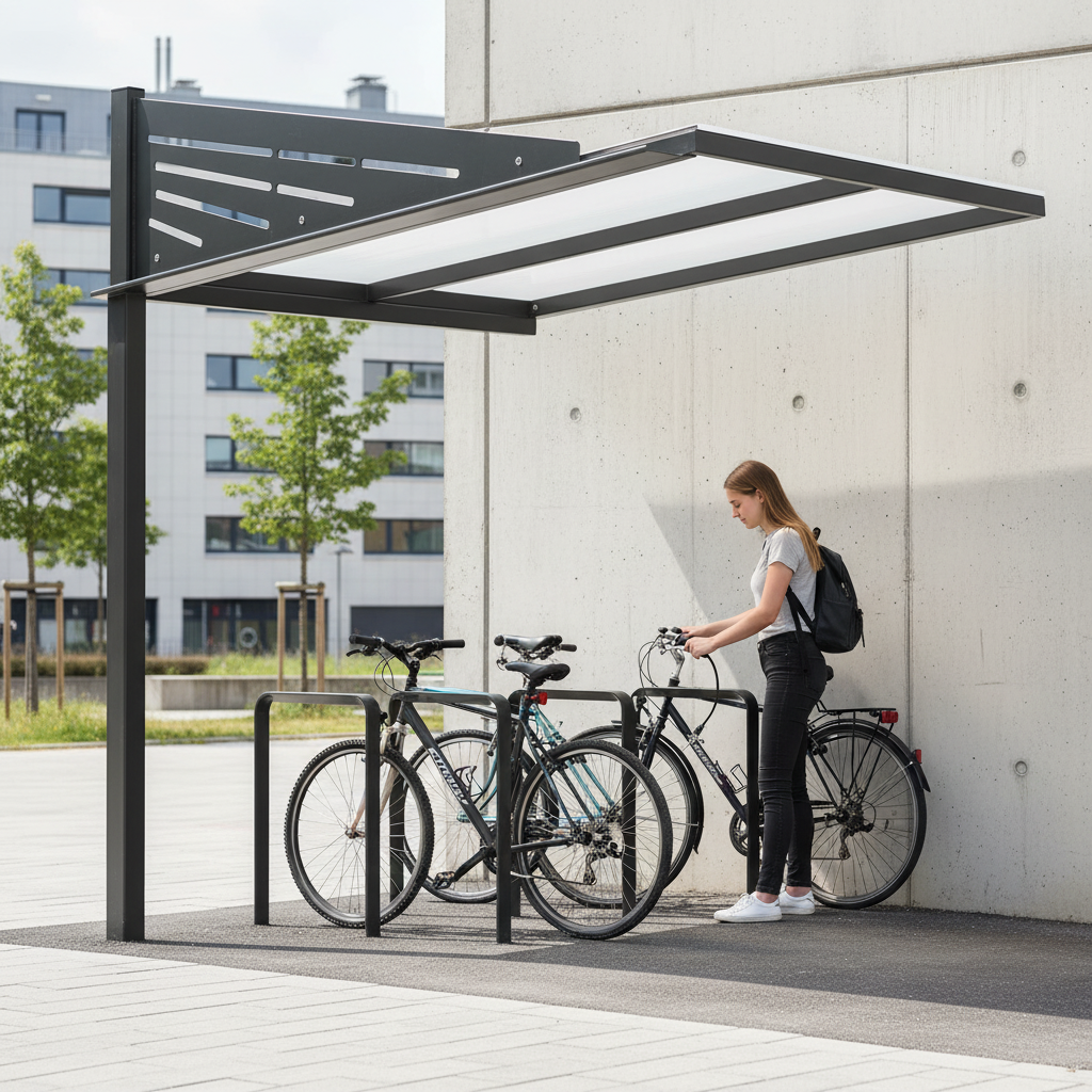 Premium Bike Shelter Extension with Polycarbonate Roof for Cycle Storage - Galvanised Steel Construction | Barriers Co
