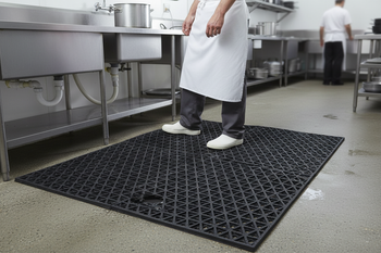 Premium Anti-Slip Rubber Mat with Open Structure for Effective Drainage, Ideal for Wet and Dry Environments