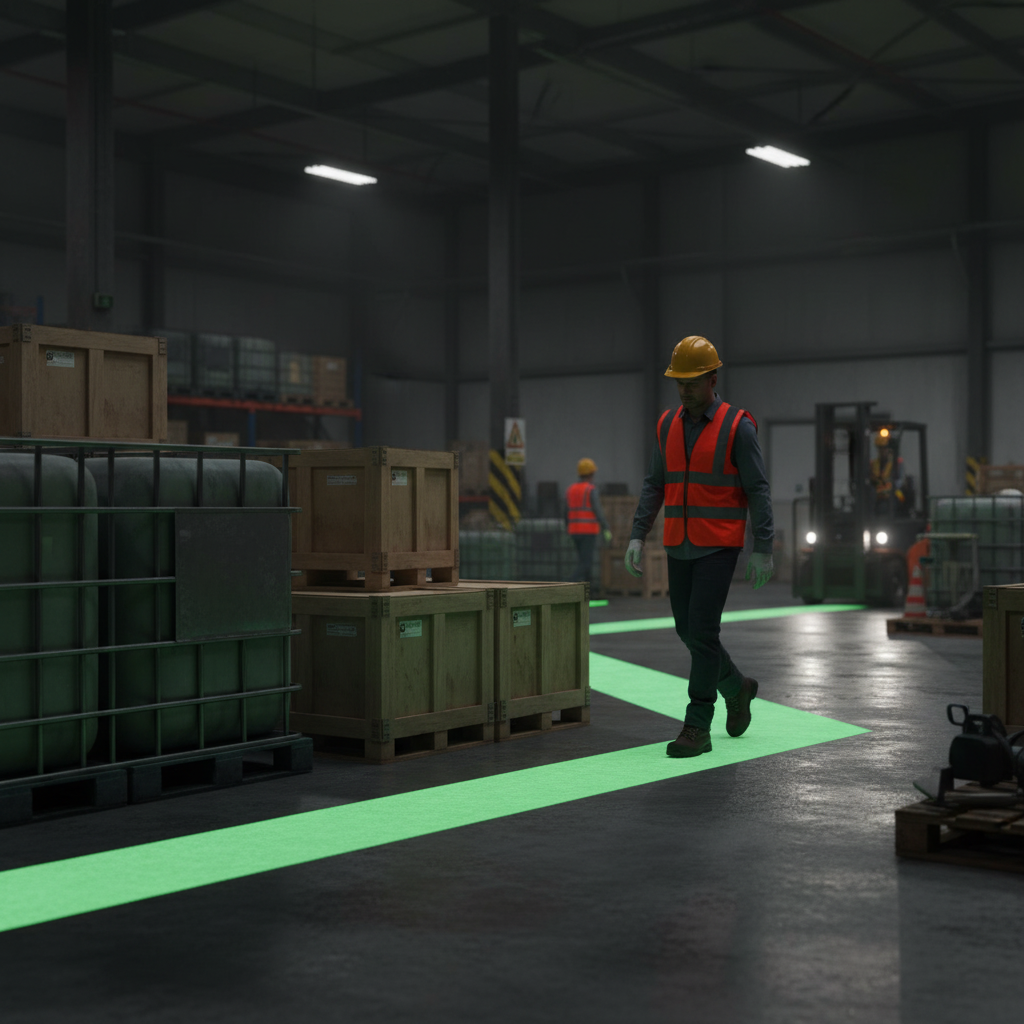 Premium Glow in the Dark Anti-Slip Tape - Non-Abrasive, High-Performance, R10 Slip Resistance with 1800 Minutes Glow Time