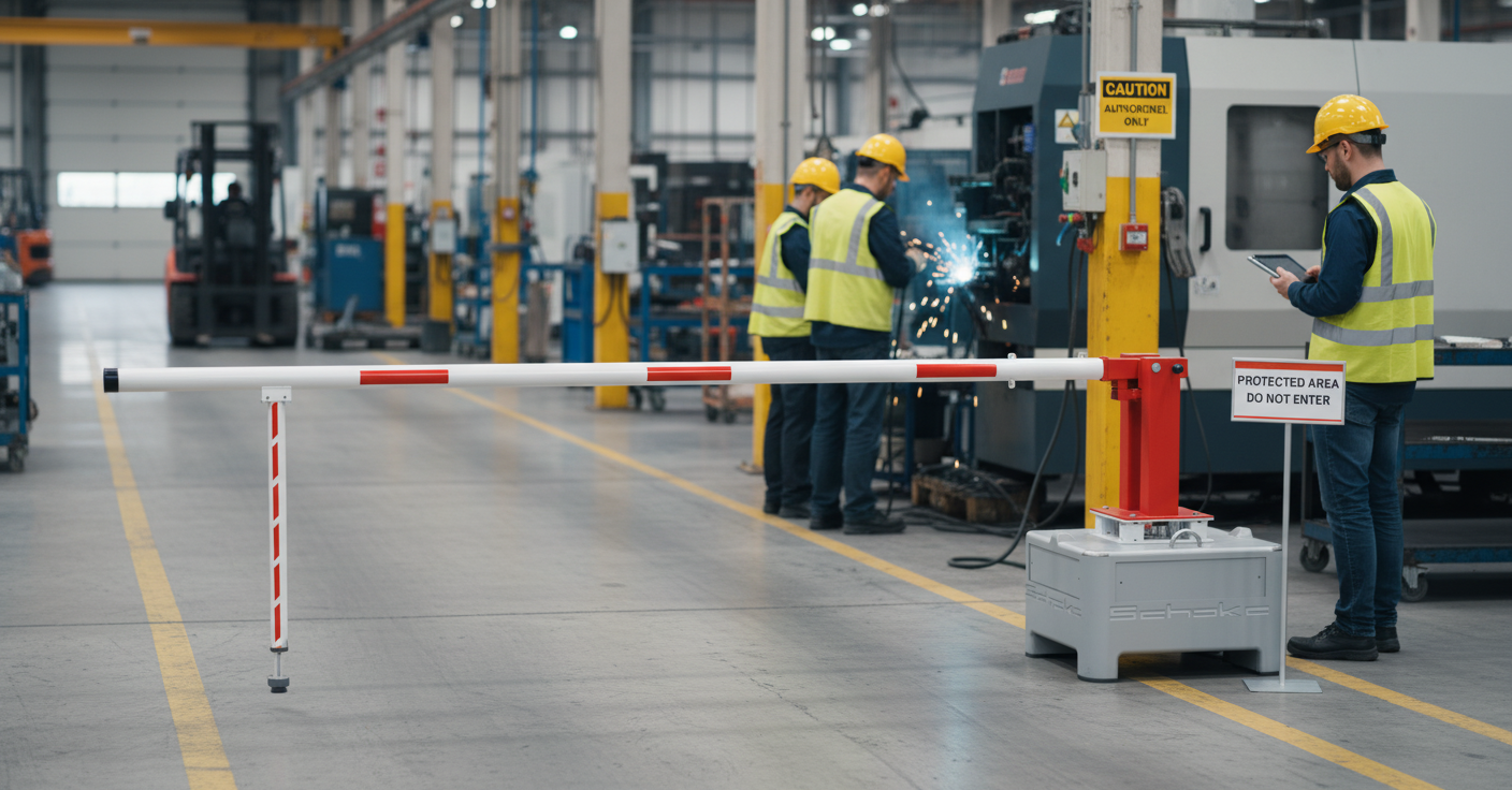 Premium Heavy Duty Mobile Manual Barrier with 600 kg Concrete Base for Temporary Access Control and Variable Arm Lengths