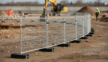 Premium Temporary Fence with Rounded Corners - Complete Set for Secure Access Control (105m Length)