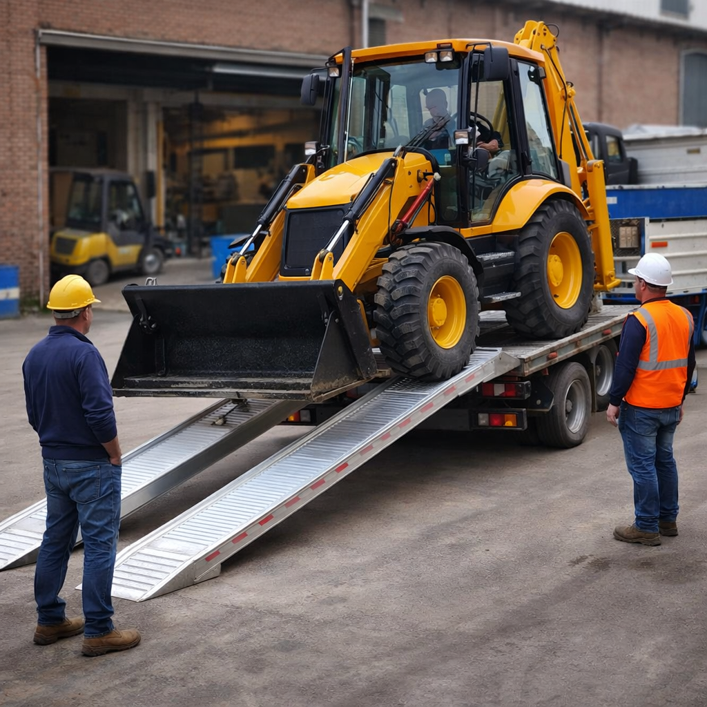 Aluminium Loading Ramps – 3500mm x 460mm – 6870kg Capacity – Plant Use