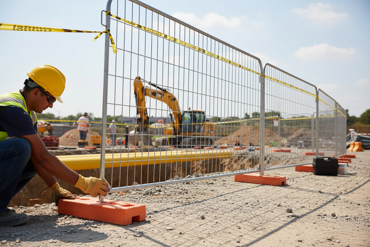 Premium Temporary Fence Panel with Rounded Corners - 3.5m x 2m for Secure Perimeter Protection