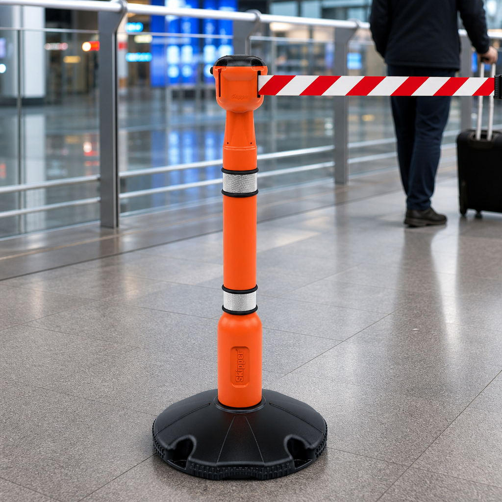 Retractable Belt Barrier Kit with 9m Belt for Queue Management