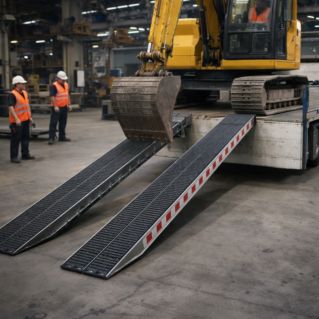 Steel Track Ramps – 5500mm x 480mm – 5471kg Capacity – Industrial Use