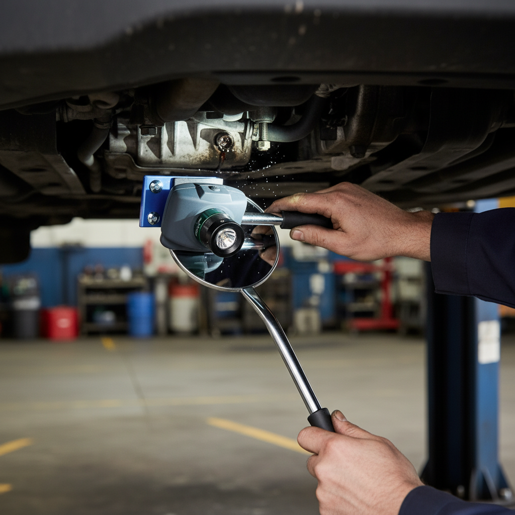 Premium Clip-On LED Light for Inspection Mirrors - Perfect for Low Light Conditions - side view | Barriers Co